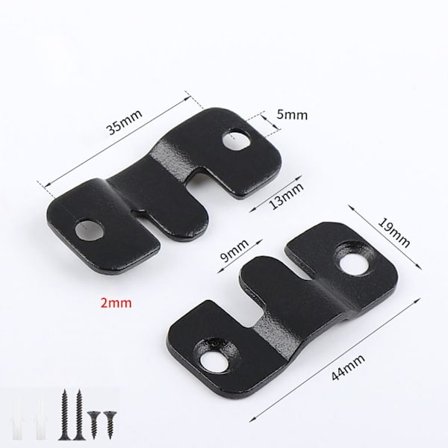 Interlock hengende spenne Flush Mount Bracket SVART S