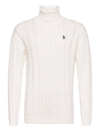 Uspa Turtleneck Knit Chase Men Knitwear Turtlenecks Creme U.S. Polo Assn.*Betinget Tilbud
