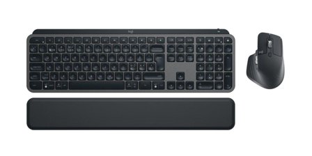 Logitech MX Keys S Combo - tastatur- og mussett - Nordisk (dansk/finsk/norsk/svensk) - grafitt - med Palm Rest