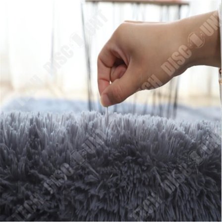 Matto - TD - Pitkä villasilkkimatto - Harmaa - 60x160 cm - Liukuestävä