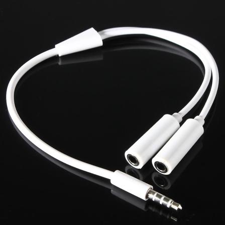 5 kpl 3,5 mm stereo-liit nt Y-jakaja 1 uros - 2 naaras nikaapeli kuulokkeille