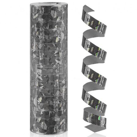 Serpentiner Holografisk Silver 4m