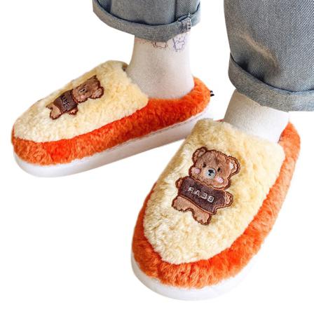 Kvinnor Flat Fuzzy Tofflor Slip On House Skor