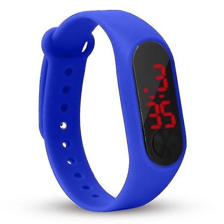 Klockor med handring för kvinnor, LED-sportmode elektronisk watch(Gul)