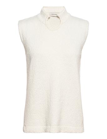 Barbro Knit Vest Vests Knitted Vests Hvid HOLZWEILER