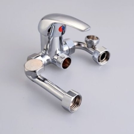 Duschblandare Set Badrumsblandare Varm och Kall Vatten Exponerad Blandare, duschbrytare