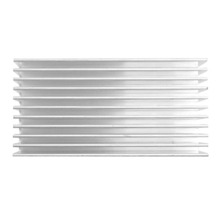 Sølvfarvet aluminium radiator køleplade kølelegeme 100x50x30mm