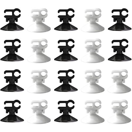 20 stk. Akvarie Sugekopper Gennemsigtige til Akvariepumpe Akvarie Sugekopper med Rørholder Clips Klemmer til Akvariefisk Sugekopper Pumpe
