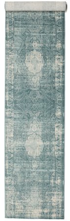 Medallion Jacinda Light Blue Runner Rug Small Oeko-Tex