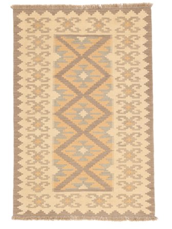 Hand Woven Light Nomad Kilim Rug 101X150 Wool Orange/Beige Small