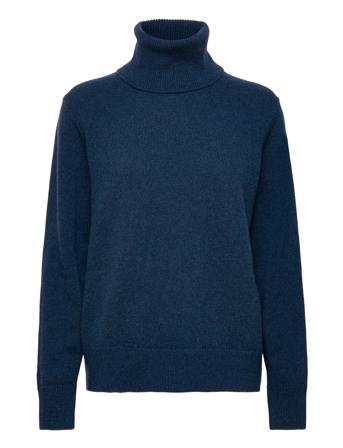 Paula Fine Wool Turtleneck Navy Wood Wood