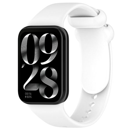 Silikonearmbånd til Xiaomi Redmi Watch 4 - Hvid