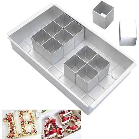 Kageforme, Digital Bageform Digital Kageform Flytbare Firkantede Forme