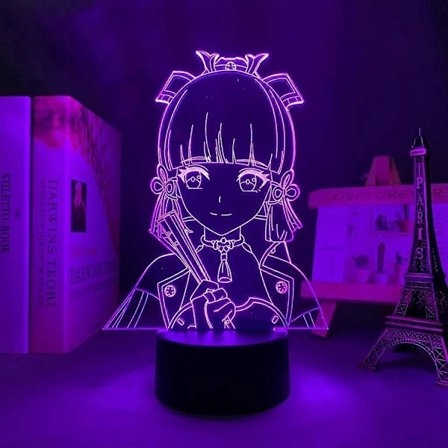 XYC LED Anime-lamppu Genshin Impact Kamisato Ayaka 3D Illuusio Yövalo Kotihuoneen Sisustukseen (16 Väriä Kaukosäätimellä)