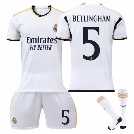23-24 Bellingham 5 Real Madrid tröja ny säsong senaste vuxna fotbollströjor för barn V Adult M(170-175cm)