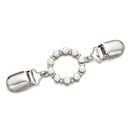 Kofta Clip Pärla Strass Tröja Sjal Clips Kofta Krage Clips Klänning Skjorta Brosch Pin För Kvinnor Flickor