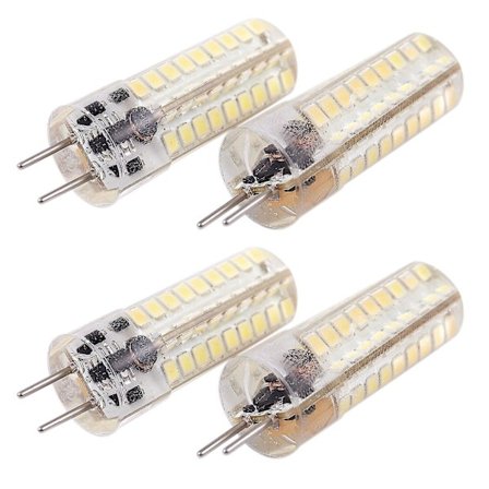 4x 6,5w Gy6.35 Led Pære 72 2835 Smd Led 320lm 50w Halogen Equivalent Dæmpbar Hvid 6000k 36-meini