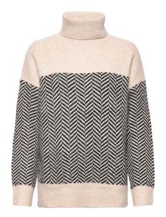 Opmelsy Life L/S Wool Rn Pullover Knt Beige ONLY