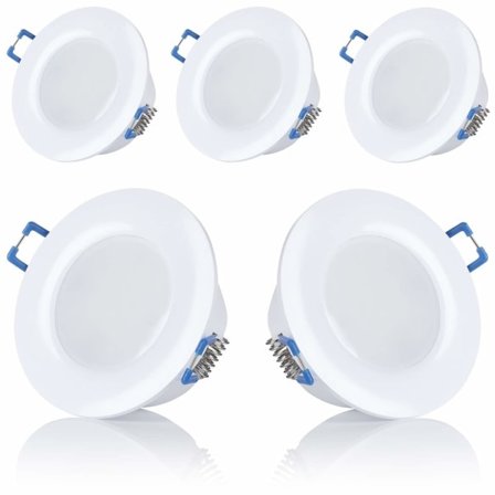 LED-indbygningsspots til badeværelse, 5-pak