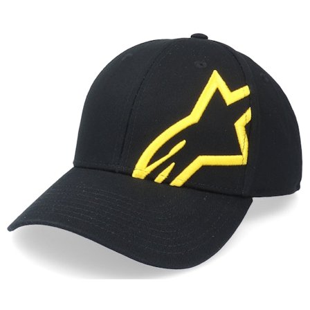 Alpinestars - Black adjustable Czapka Z Daszkiem - Corp Snap 2 Hat Black/Gold Adjustable @ Hatstore
