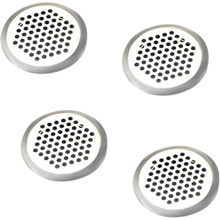 Ventilationsgaller, 4 st Runda Luftventilgaller, Ventilationsgaller i Rostfritt Stål, Hålventilgaller i Rostfritt Stål, kompatibla Garderober, Skåp