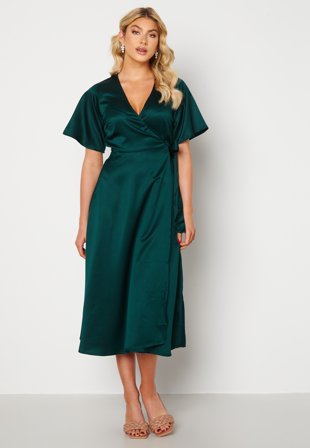Bubbleroom Occasion Scala dress Dark green Klær