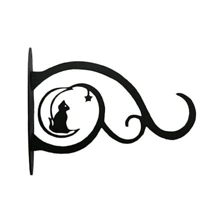 Veggmontert plantekrukkeholder i smijern, krok for å henge fuglemater, lykt, vindklokke, lyslenke