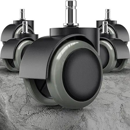 Udskiftningshjul til IKEA kontorstole 5-pak 10mm x 22mm Støjsvage Rullehjul Universal Kraftige Drejelige Hjul