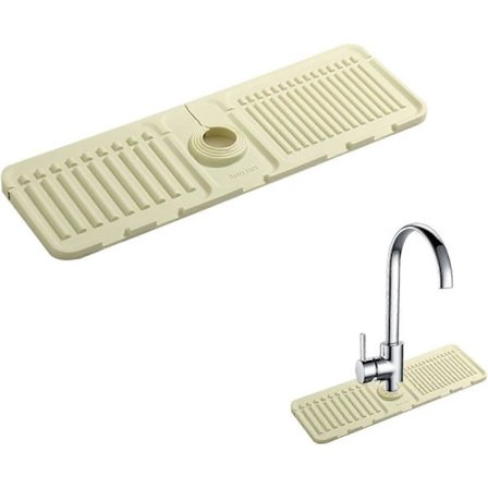 Diskho Matta med Kranavlopp - Stänkskydd för Effektiv Vattenavrinning, Snabbtorkande och Slät Yta