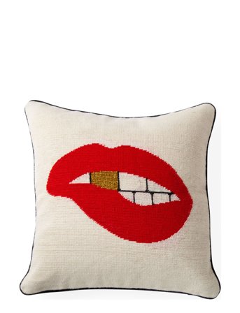 Jonathan Adler Lips Pillow Bitten - Cream - 45X45CM