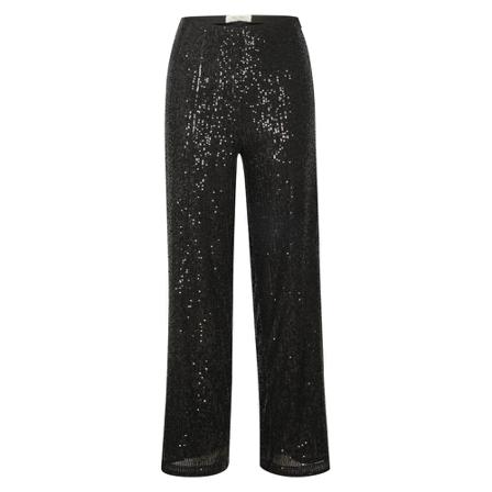 Part Two, Wide Trousers Zwart, Dames, Maat:S