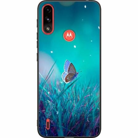 Motorola Moto E7i Power Svart Skal Magical Butterfly