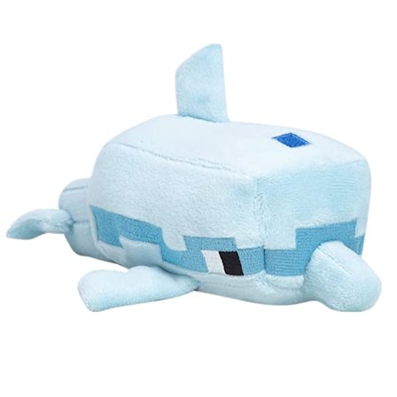 Minecraft Plyschleksak Pixel Docka Barn Docka Barnpresent-Delfin (22 cm)