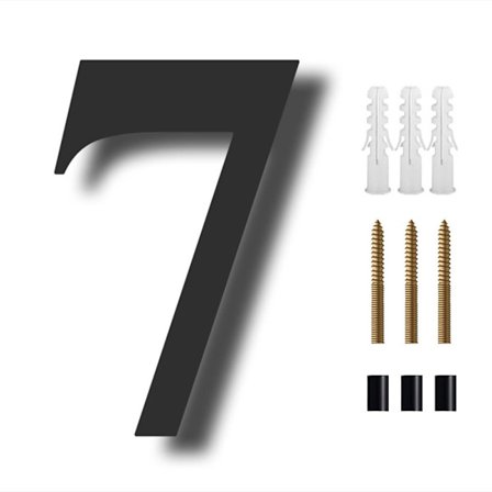 8" flytende husnummer Moderne husnummer 7 7
