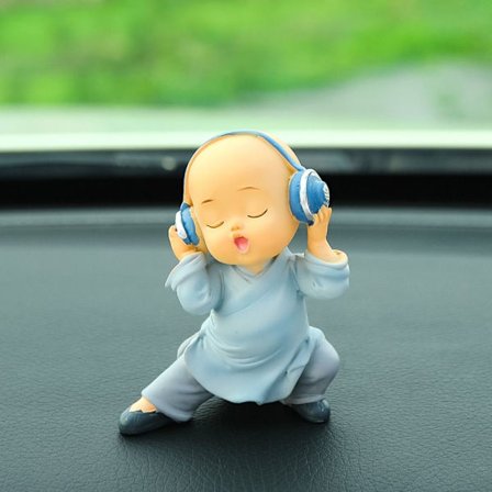 Dekorativa prydnader för bilar Söta munkprydnader i harts B B