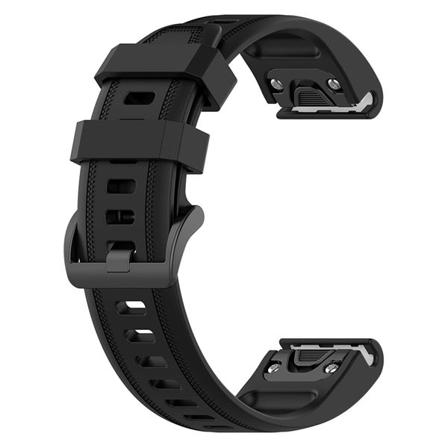 Armband i silikon till Garmin Fenix 6S - 20mm - Svart