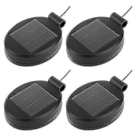 4 pakker Solar LED Lys Udskiftning Top Panel, Solar Panel Lanterne Låg Lyspære Tilbehør
