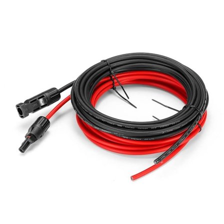 4mm² / 12AWG aurinkopaneelin jatkokaapeli (3m punainen + 3m musta)