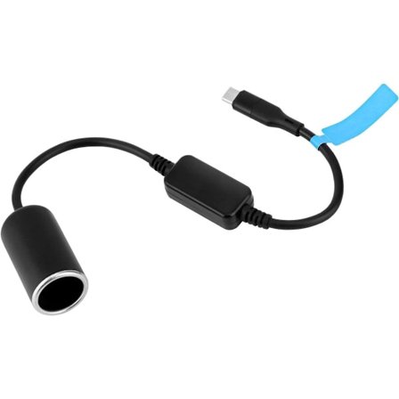 Allecto Plus, USB C -autolaturi 12V/18W tupakansytyttimeen virtajohdolla, autotarvike tutkanpaljastimelle, LED-valaistus