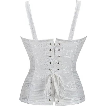 Korsetter för kvinnor Overbust Bustier Top Gothic Sexy Shoulder