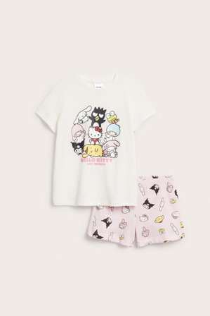 Kappahl | Pyjamas med Hello Kitty and Friends Offwhite 122/128 | Barn