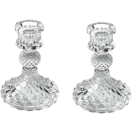 Läpinäkyvä kynttilänjalka lasinen kartiokynttilänjalka sopii jouluun kiitospäivän juhlaan