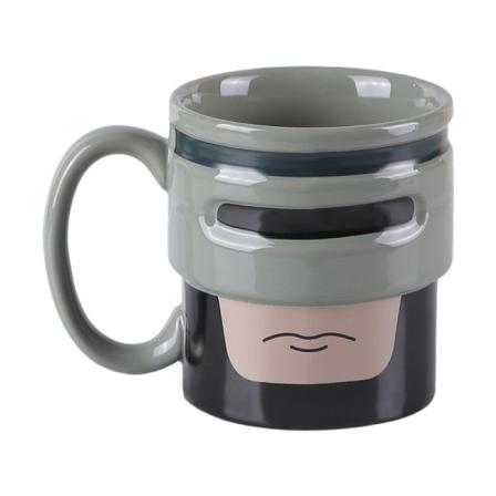 Politi krus kreativ keramisk vandkop maskeret superman høj booking karton science fiction stil kaffekop Masked Combat Police 301-400ml