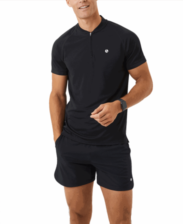 Björn Borg Ace Performance Zip Polo Black Beauty