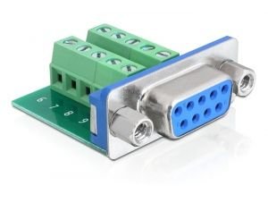 Delock seriell adapter - DB-9 til 10-pins terminalblokk