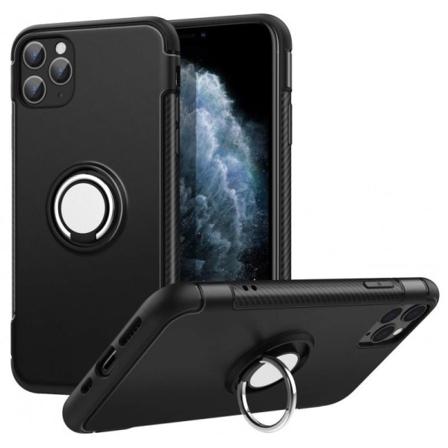 Iphone 12 Pro Max Praktisk Stöttåligt Skal Med Ringhållare V2 Svart