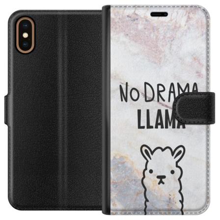 Apple iPhone XS Lompakkokotelo Llama Marmori