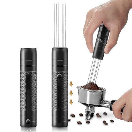 Wdt-verktyg, stretchig espressokaffeomrörare med rostfria nålar 0,3 mm, Wdt-verktyg Espresso C VBMT