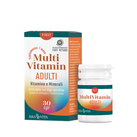 Erba Vita MultiVitamin Adulti Vitamine E Minerali 30 Compresse