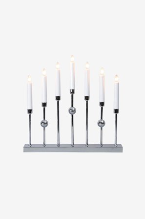 Star Trading - Adventsljusstake Gustavo - Silver - Adventsljusstakar - Från Homeroom